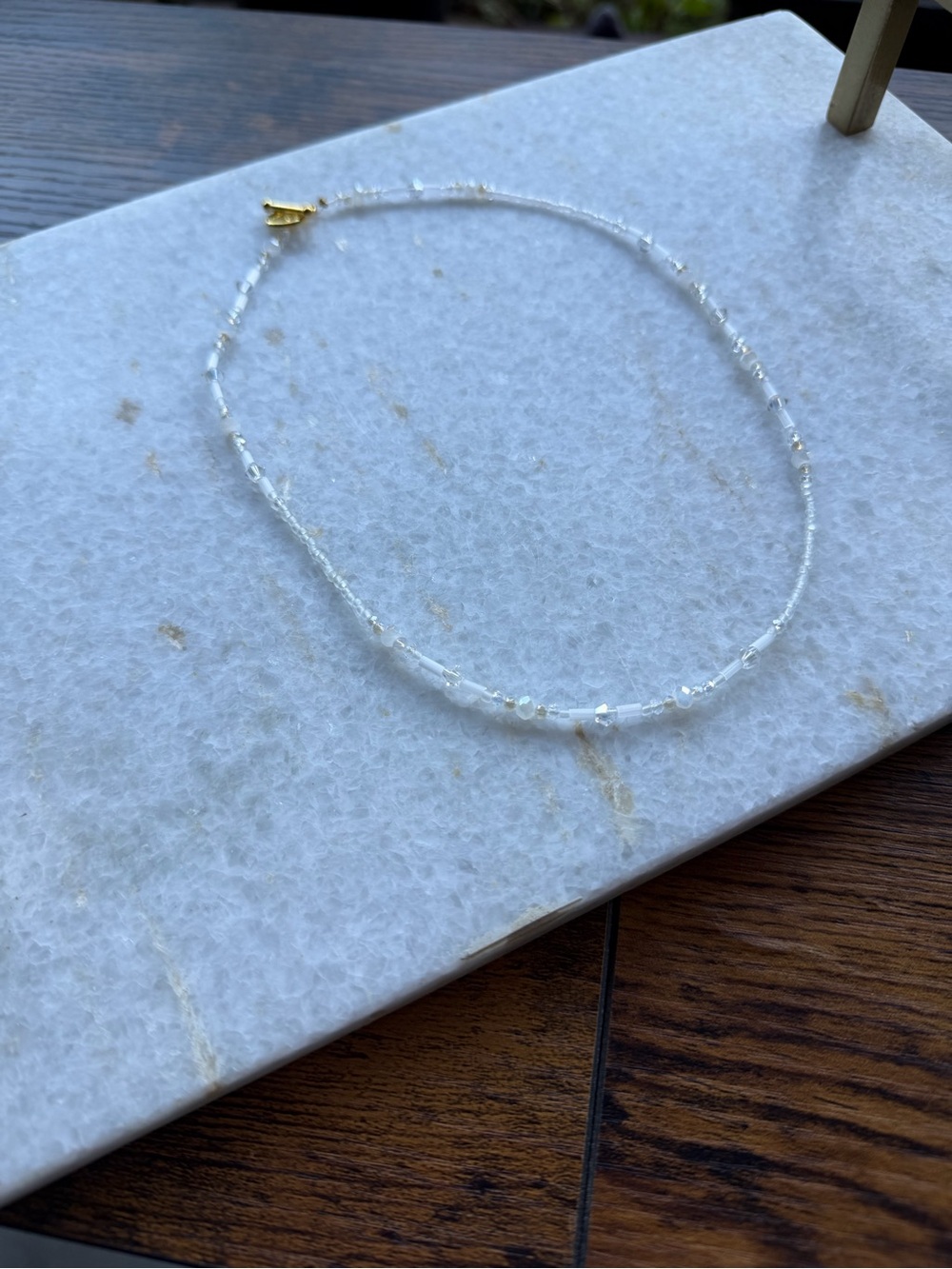 Clear Quartz Beaded Necklace - Picture 3 of 5